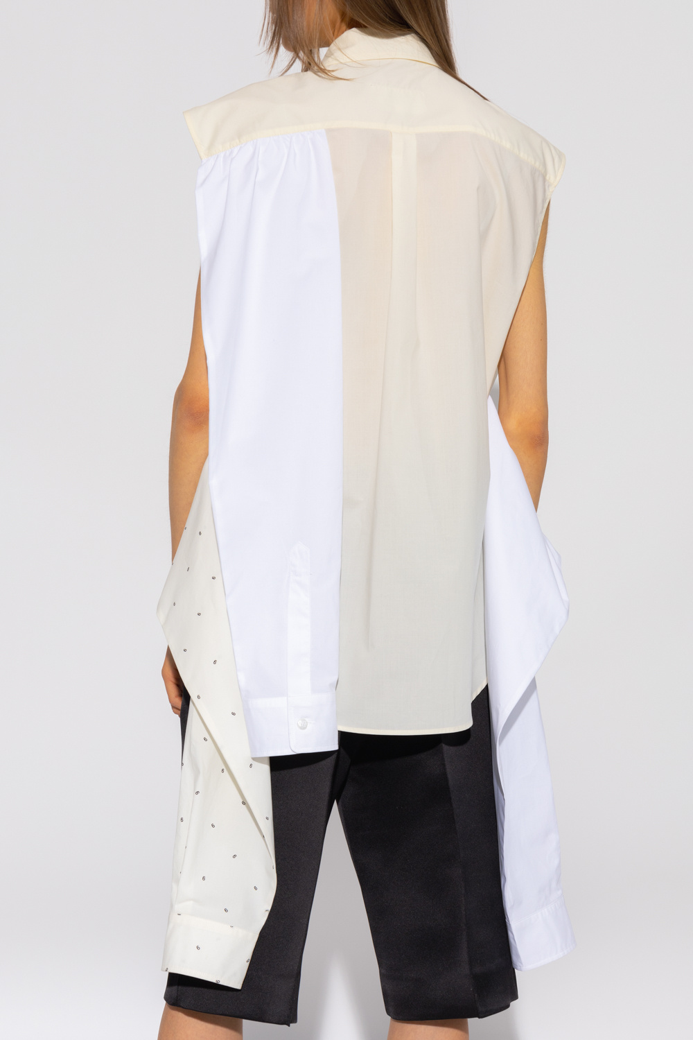 MM6｜SHORT-SLEEVED/SLEEVELESS (SH0GC0051 M20101 900) MM6 Maison Margiela numbers-motif Vest | Black | FARFETCH